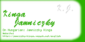 kinga jamniczky business card